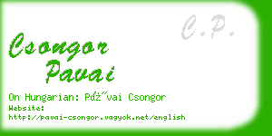 csongor pavai business card